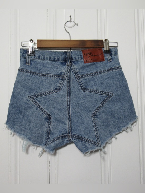 One Teaspoon Pants - One Oneteaspoon  Juliettes High Waist Firm Fit Star Butt Panel Denim Shorts 25